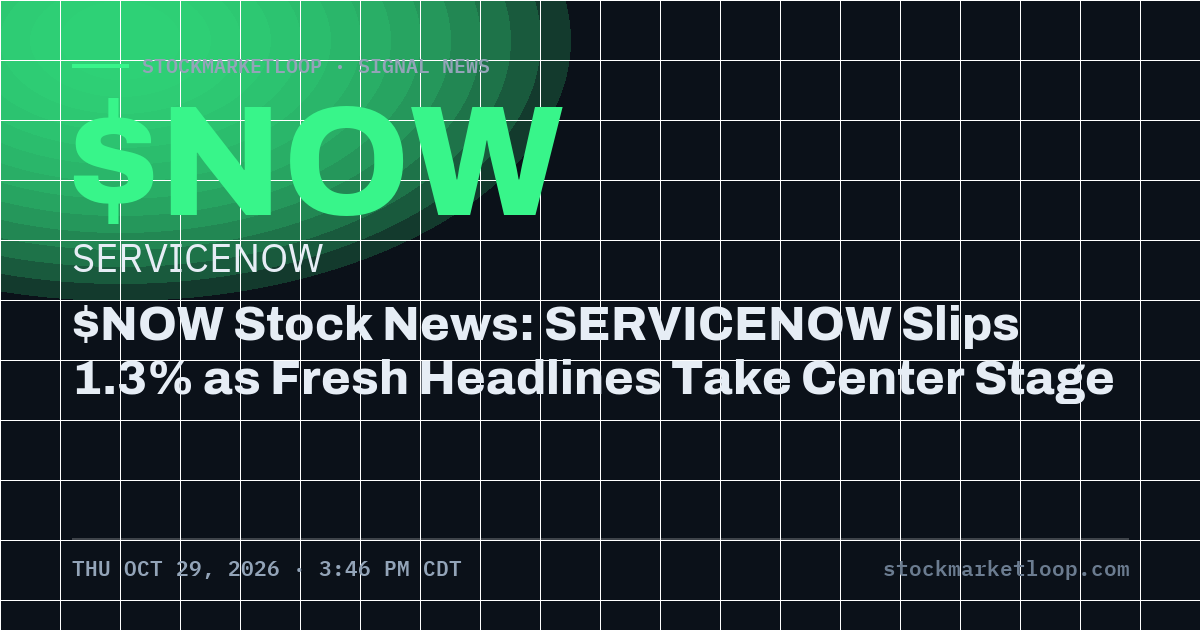 NOW stock news featured image from SML News